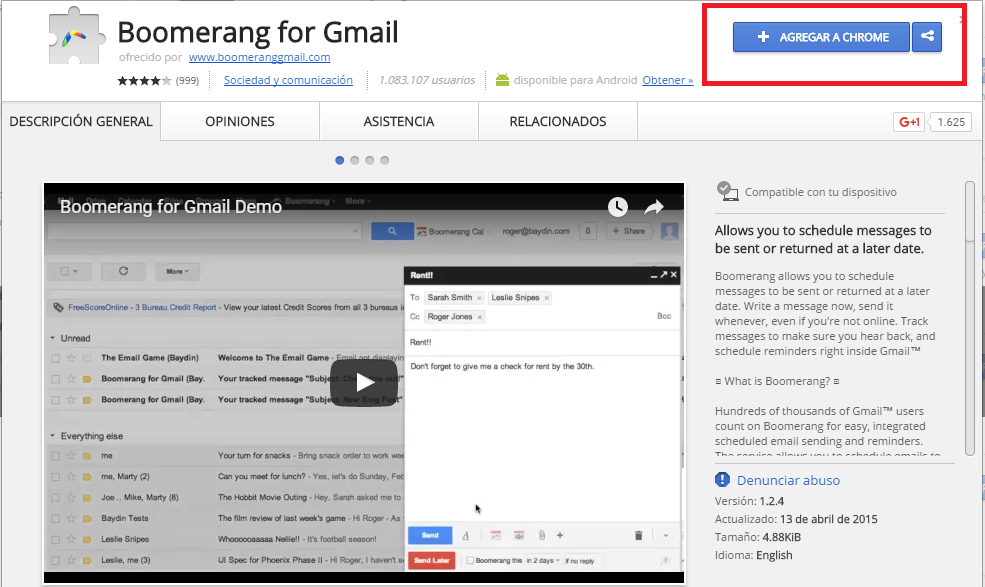 Programa tus correos para enviarse después con Gmail